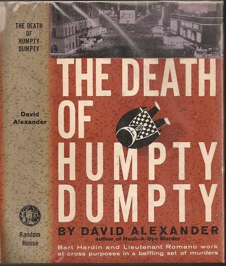The Death Of Humpty Dumpty By Alexander David 1907 1973 Very Good