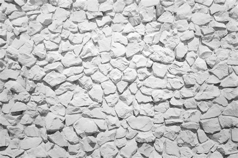 Decorative White Stone Wall Free Texture