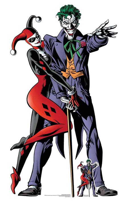 Harley Quinn And The Joker Comic Style Official Lifesize Cardboard Cutout
