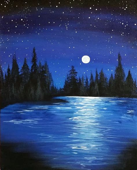 Paint Nite Easy Landscape Paintings Landscape Paintings Acrylic