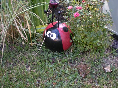 Lady Bug Bowling Ball Lawn Ornaments Craft Ideas Pinterest