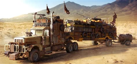 Vehicle Mad Max Artwork Mad Max Fury Road Apocalyptic Digital Art Trucks Hd Wallpaper