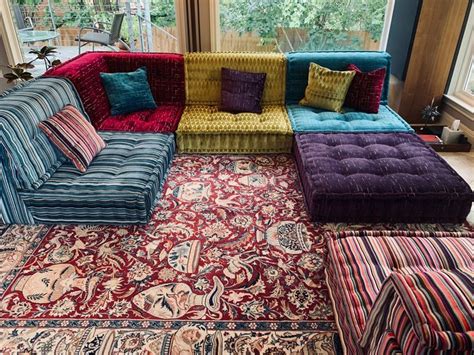 Handmade Sofa With Cushions Upholstery Fabrics Romo Group Etsy