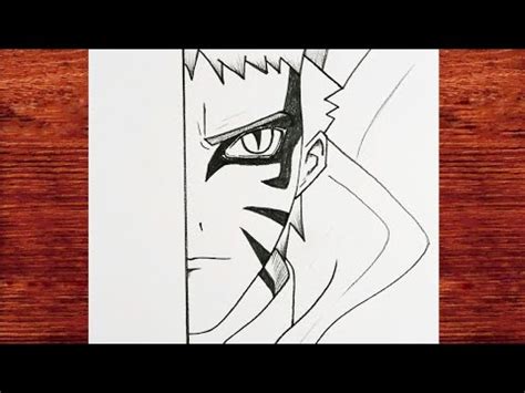 How to draw naruto Byron mode half face easy tutorial Anime Naruto Çizimi YouTube