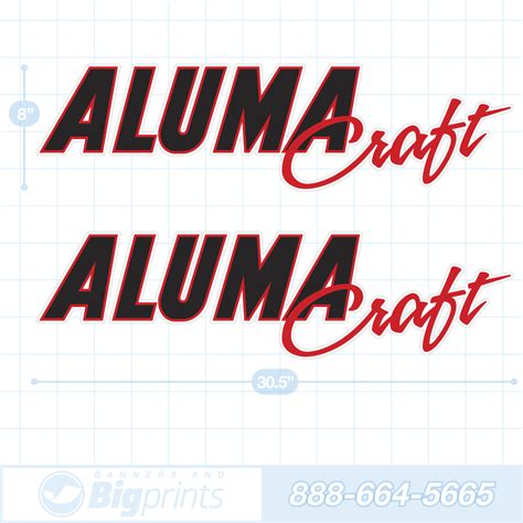 Alumacraft Boat Decals Black And Red Sticker Package