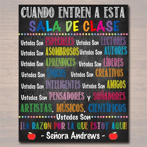 Custom Spanish Classroom Rules Poster Spanish Class Decor Etsy