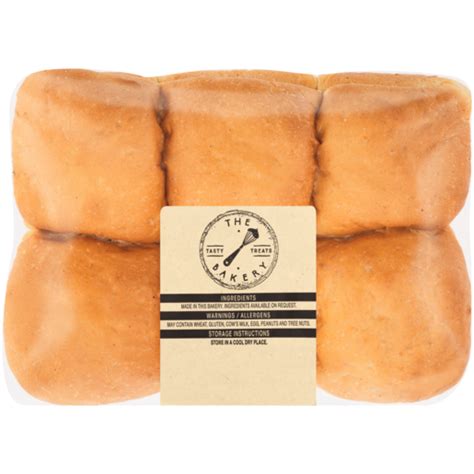 The Bakery Plain Pan Rolls 6 Pack Bread Rolls Bread And Rolls