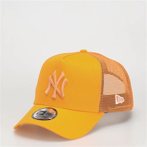 New Era Tonal Mesh Trucker New York Yankees Cap Orange