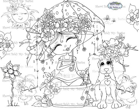 New April Showers Besties Tm Img017 Coloring Page