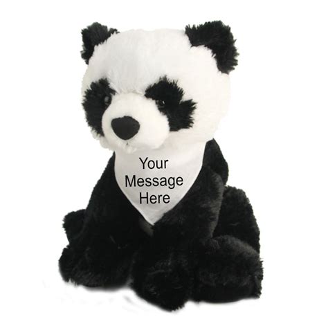 There really is no end to the things that personalized stuffed animals can do. Personalized Stuffed Panda with Free Custom Bandana Gift ...