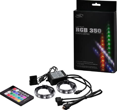 Premium sleeved tubing tube length: DeepCool RGB 350 RGB Color LED Strip Kit for Computer Case ...