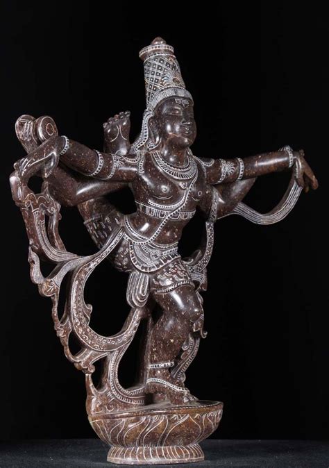 Black Marble Tandava Dancing Shiva Statue 19 Discount Womens Clothing Indian Classical Dance