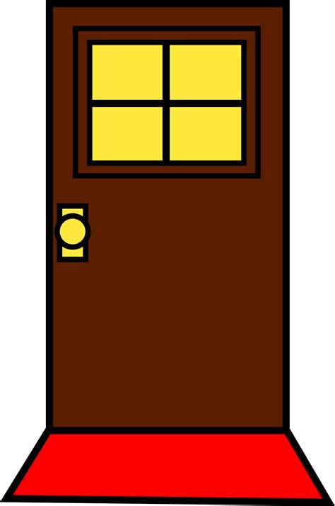 Simple Brown Door Design Free Clip Art