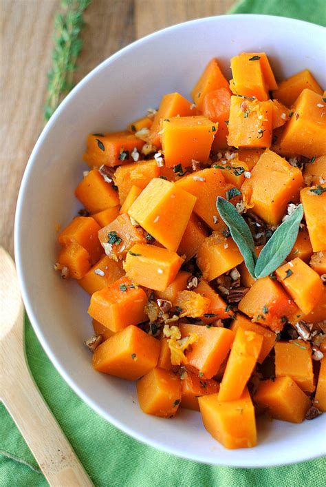 Glazed Butternut Squash With Sage And Toasted Pecans Eat Yourself Skinny