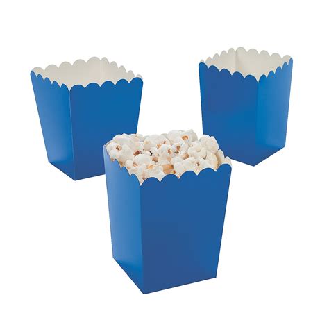 Mini Blue Popcorn Boxes 24pc 24 Pieces