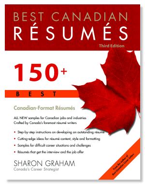Best Canadian Resumes Sharon Graham Softcover Book - 150 Canadian Sample Resumes