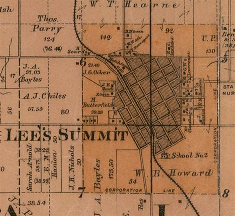 Jackson County Missouri 1887 Old Wall Map With Landowner And Etsy