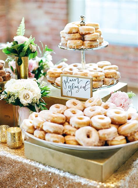 Cute Donut Display At Wedding Reception Donut Display Wedding Donuts Wedding Dessert Table