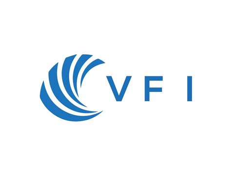 Vfi Letter Logo Design On White Background Vfi Creative Circle Letter