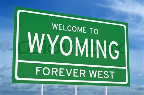 Welcome To Wyoming State Concept On Stock Image Colourbox