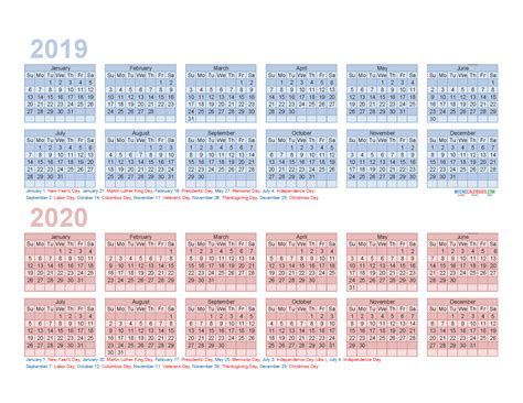 2 year calendar view calendar printables calendar template two year calendars for 2019 2020 uk