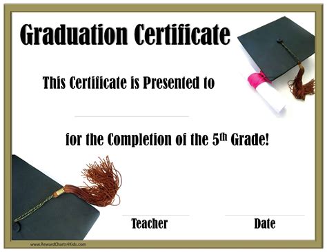 We've got nice, free printable certificates for kids you can download, print, and use at. School Graduation Certificates | Customize online with or ...