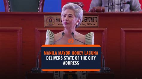 WATCH Manila Mayor Honey Lacuna Delivers State Of The City Address