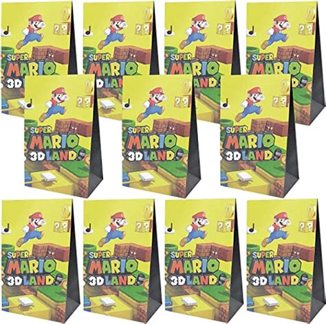 Zswq Party Favor Bags For Super Bros Mario Birthday Party Supplies