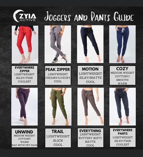 Zyia Leggings Size Chart