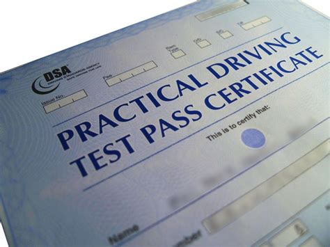 Practical Driving Test Pass Certificate Myfirst Uk