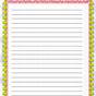 Free Printable Writing Paper For 4th Grade