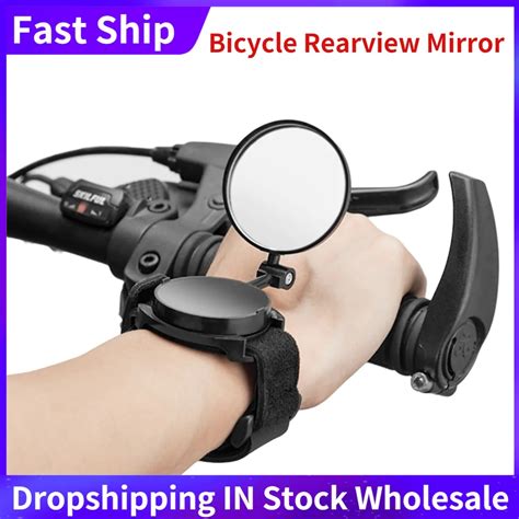 Bicycle Rearview Mirror 360 Degrees Rotating Safety Bicycle Handlebar Mirror Rear Reflector Bike