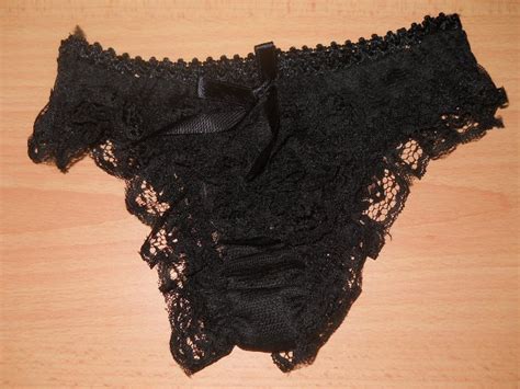 Fashion Care 2u U300 1 Sexy Black Sheer Ruffle Lace Trim T Back Women S Underwear