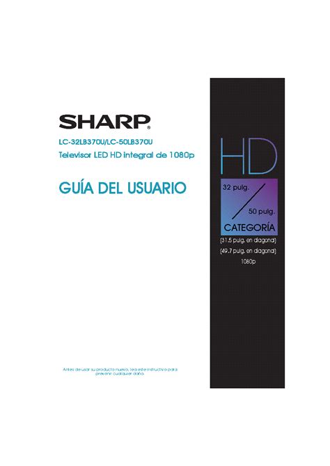Sharp Lc 32lb370u Lc 50lb370u V3 Espanol User Manual Service Manual