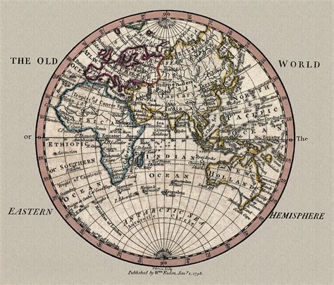 Old World Map Eastern Hemisphere 1798 Photograph By Phil Cardamone Pixels