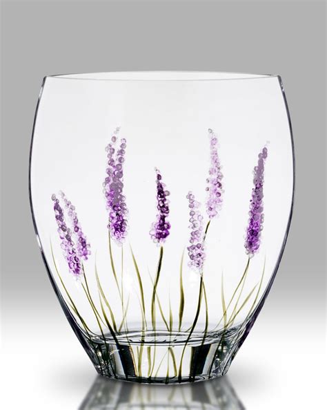 Lavender 21cm Curved Vase Nobile Glass And Tware