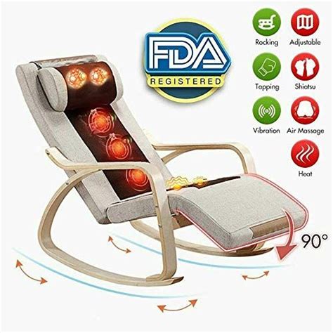 Electric Full Body Shiatsu Massage Chair Recliner Zero Gravity Wheat Rocking Chair In 2021