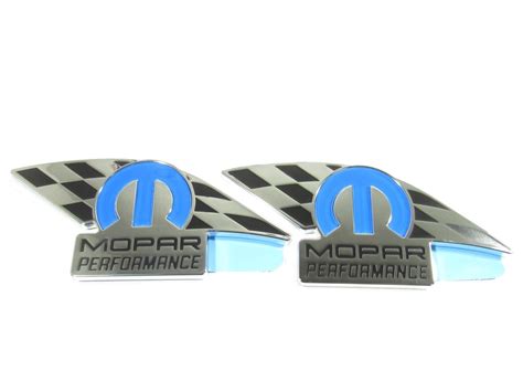 Mopar Performance Set Of 2 Nameplate Emblem New Oem Mopar Klp Customs