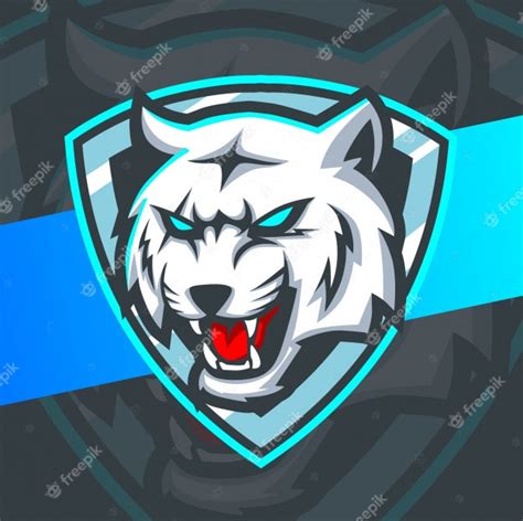 Premium Vector White Tiger Mascot Esport Logo Design
