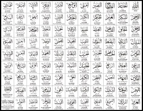 Asmaul Husna 99 Names Of Allah White By Digitalinkcs On Deviantart