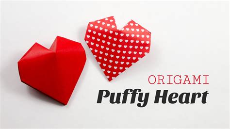Origami Puffy Heart Instructions 3d Paper Heart Origami Heart