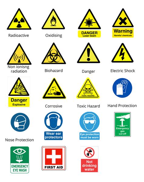 Order custom safety signs online. Safety and warning signs found in the laboratory · Hazards