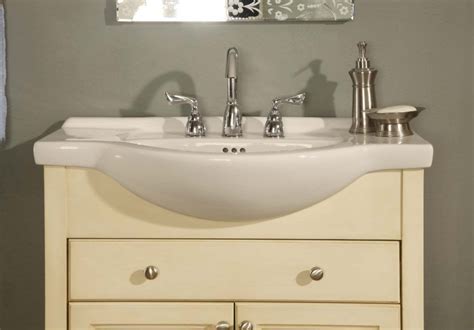 I need a narrow depth bathroom vanity for the space. Narrow Depth Bathroom Double Vanity | Bathroom sink vanity ...