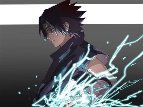 Sasuke Uchiha Chidori Blade Hd Achtergrond Downloaden