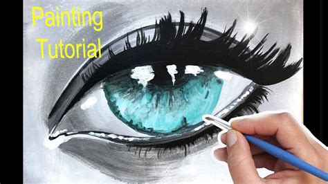 Realistic Eye Painting For Beginners How To Paint In Acrylics Youtube