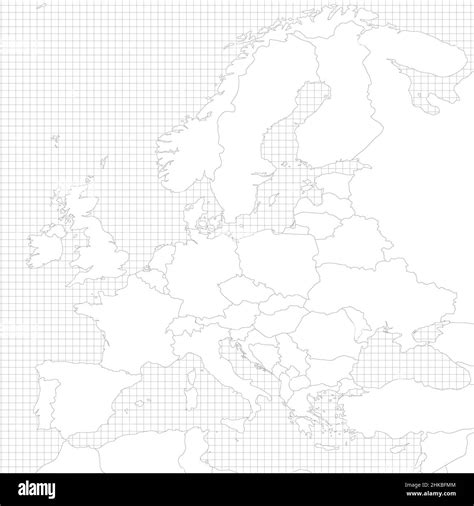 Europa Esquema Simple Mapa En Blanco Imagen Vector De Stock Alamy