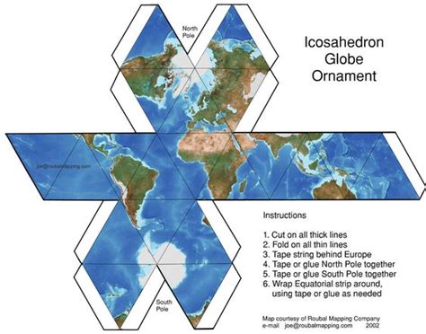 Diy Icosahedron Globe Motif Maps And Globes Pinterest Globes And