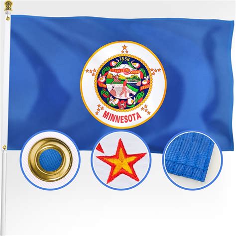 Xifan Premium Minnesota State Flag 3x5 Ft Outdoor Double