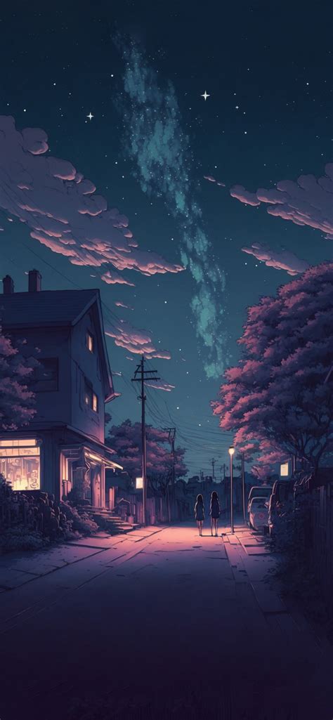 Milky Way Anime Aesthetic Background Night Anime Wallpapers