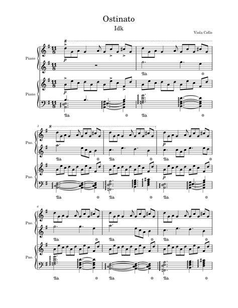 Ostinato Sheet Music For Piano Solo